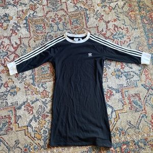 3/4 Sleeve Adidas Originals Black 3 Stripe Dress